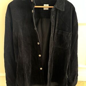 Zara Men's Dark Corduroy Shirt Jacket